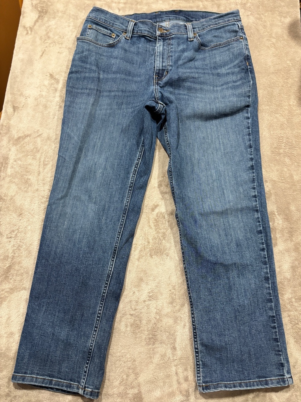L.L. Bean Men's Straight-Leg Denim Jeans in Blue